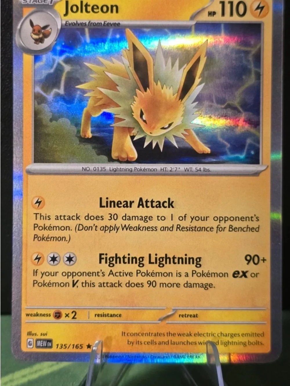 Pokémon Prismatic Evolutions Reverse Holo Eevee 074 + 8 Holo Eeveelutions Set NM